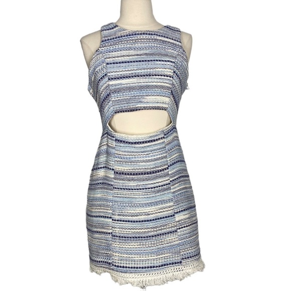 LOVERS + FRIENDS Crossroads Bodycon Dress in Blue Stripe - Picture 2 of 9